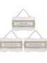 Whitewashed Wooden Hanging Sign (3-Styles)