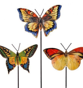 Metal Garden Butterfly Stake (3-Styles)