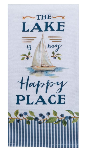 Happy Place Lake Kitchen Towel