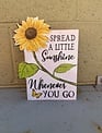 Sunflower Inspirational Block Sign (3-Styles)