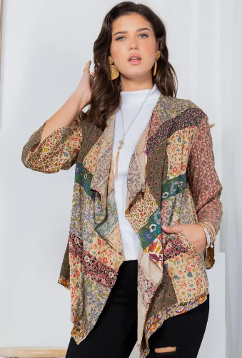 Patchwork Kimono Cardigan