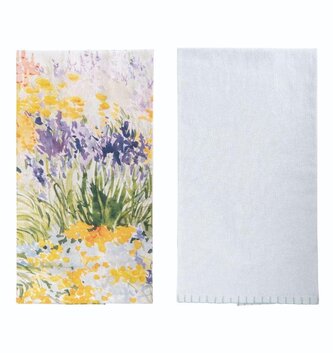 Set of 2 Lavender in Gold Tea Towels
