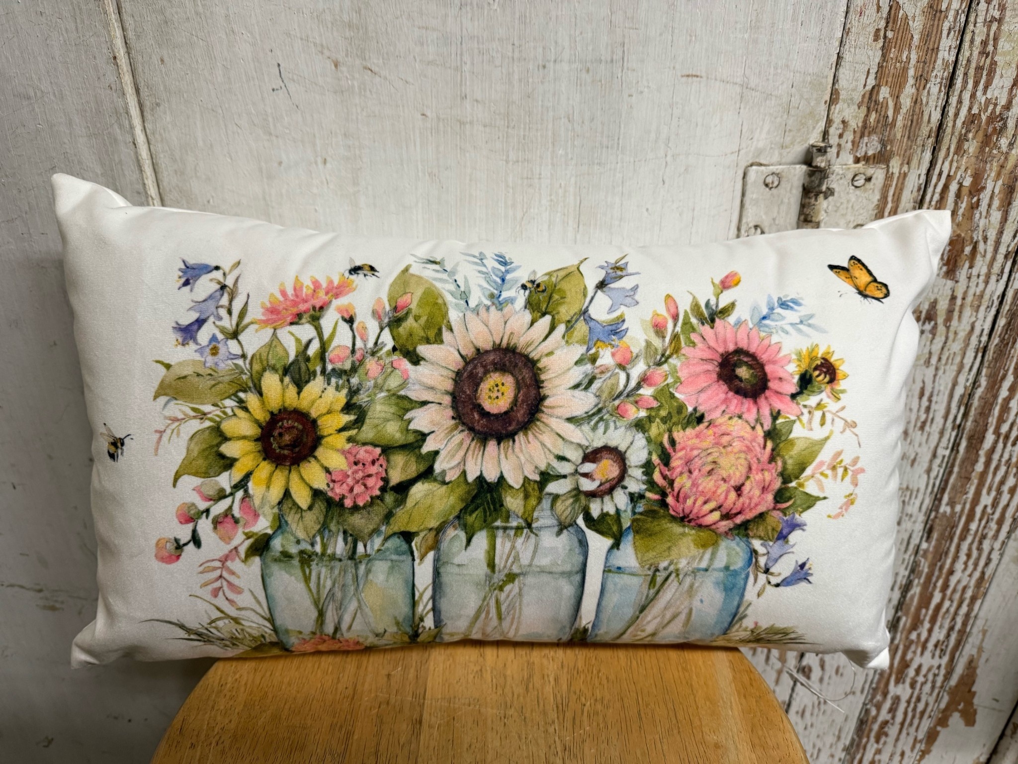 Rectangular Wildflower Pillow