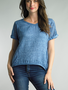 High Low Pull Over Linen Top by: Tempo Paris (3-Colors)