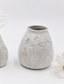 Embossed Wildflower Ceramic Vase (2-Sizes)