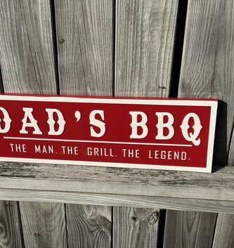 Dads BBQ Metal Sign