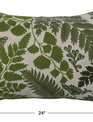 Embroidered Lumbar Pillow w/ Botanicals