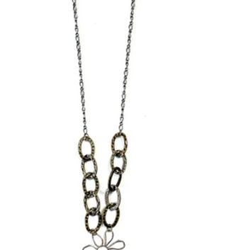 Mixed Chains w/ Abstract Flower Necklace