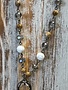 Natural Beaded Necklace w/ White Prism
