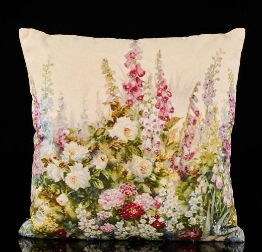Grandmother's Garden Embroidery Pillow