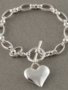 Silver Link Heart Bracelet