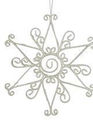 12" Metal Frosted Snowflake