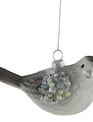 Silver Glitz Bird Ornament