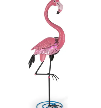 Solar Metal Flamingo