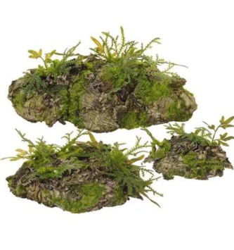 Set of 6 Faux Moss Mounds