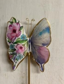 Metal Floral Butterfly Stake