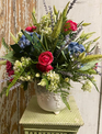 Custom Blue Hydrangea Wildflower Arrangement