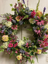 Custom Wild Rose Snowball Wreath