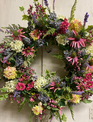 Custom Wild Rose Snowball Wreath