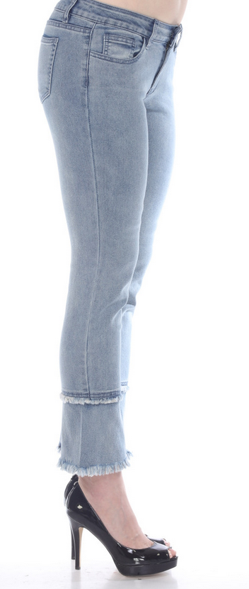 AZI Jeans Double Raw Edge Washed Denim Jeans by: AZI Jeans