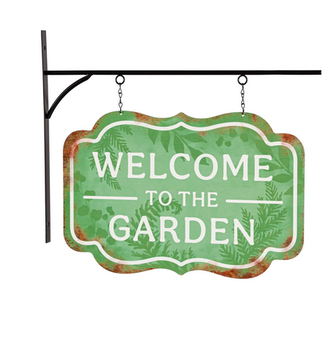 Hanging Outdoor Welcome to the Garden Sign