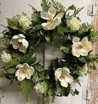 Custom Magnolia Southern Elegant Wreath
