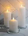 4" Glass Candle Saucer