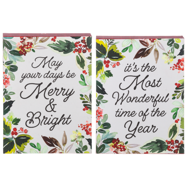 Holly Christmas Message Sign