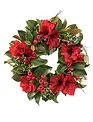 24" Amaryllis Holly Wreath