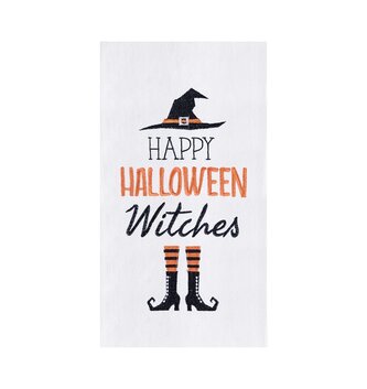 Happy Halloween Witches Tea Towel