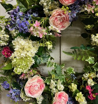 Custom Summer Time Blooms Wreath
