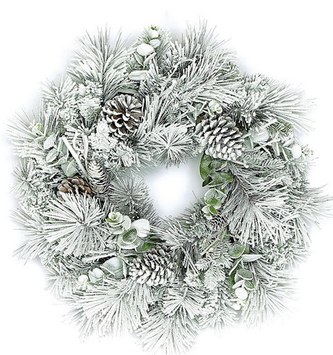 Snowpine Eucalyptus Leaf & Pinecone Wreath