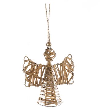 Rattan Angel Ornament