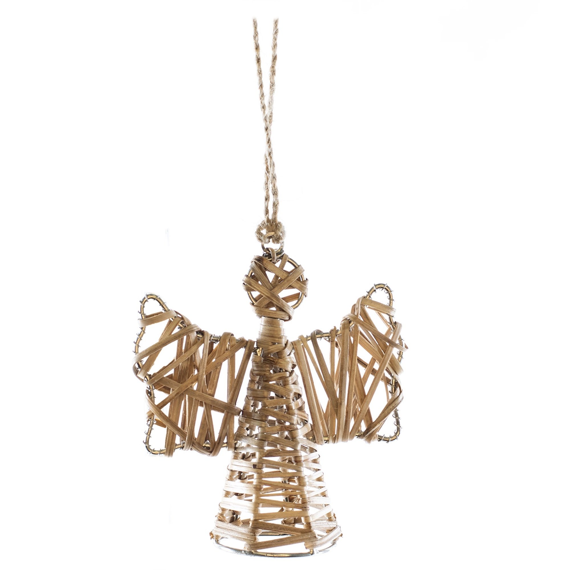 Rattan Angel Ornament