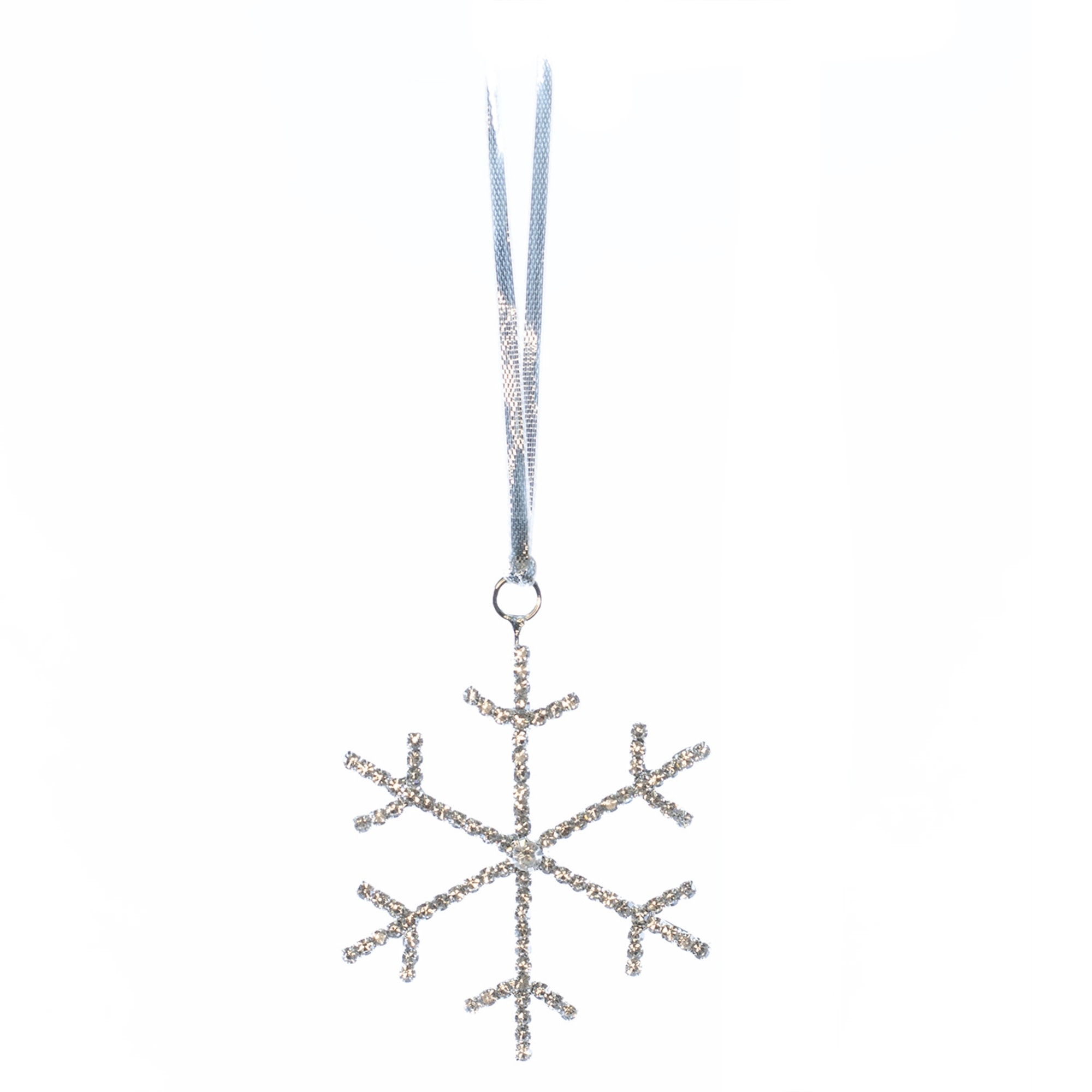 Simple Rhinestone Snowflake Ornament