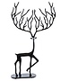 Black Iron Metal Deer with Antlers (2-Sizes)