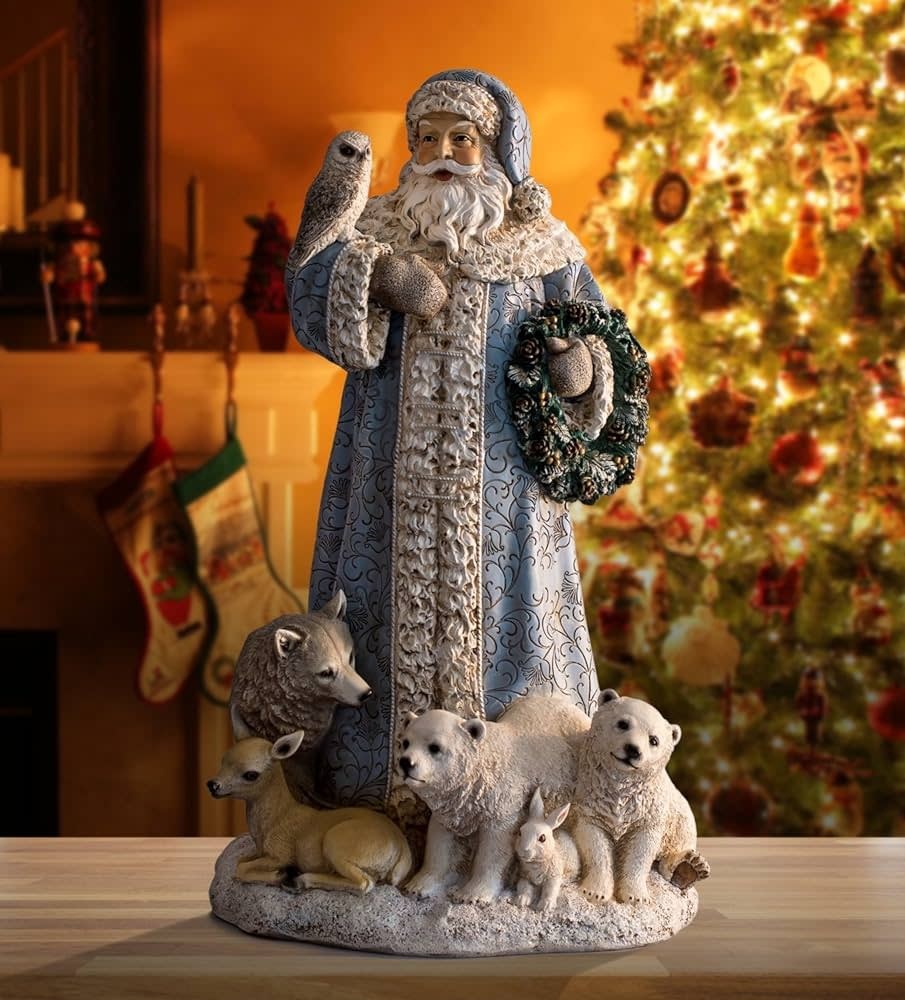 Santa with Woodland Animals
