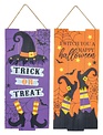 Wooden Lighted Witch Sign