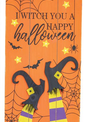 Wooden Lighted Witch Sign
