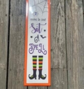 Vertical Metal Witch Sign (2-Styles)