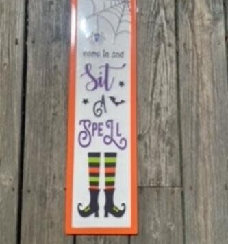 Vertical Metal Witch Sign (2-Styles)