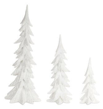 Set of 3 Snowy Winter Trees