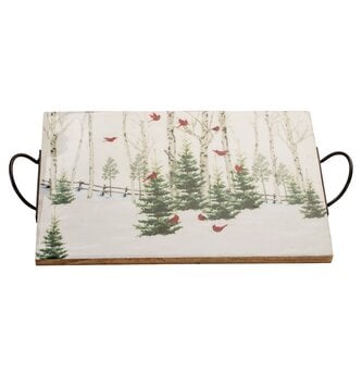 Winter Forest Tray with Handles