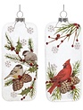 Glass Winter Bird Ornament
