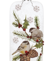 Glass Winter Bird Ornament
