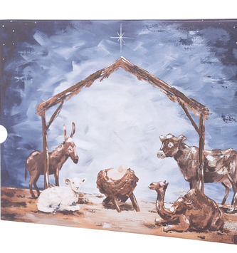 Starry Night Nativity Canvas