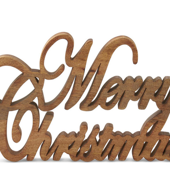 Wooden Standing Merry Christmas Sign