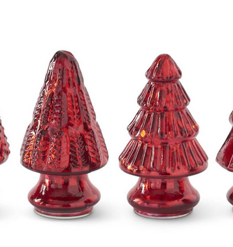 Mini Mercury Glass Christmas Trees (2-Colors)