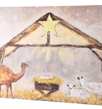 Believe Nativity Canvas Wall Art