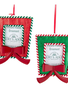 Sequin & Peppermint Stripe Photo Holder Ornament